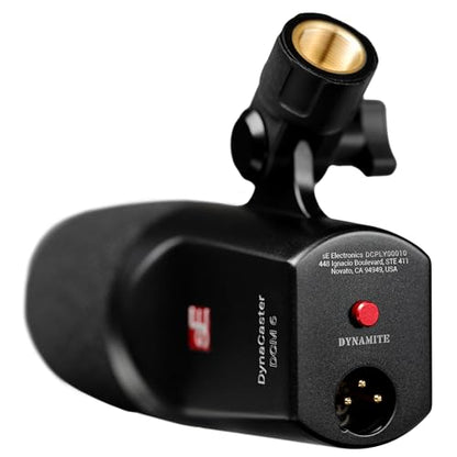SE ELECTRONICS DynaCaster DCM6 XLR Dynamic Microphone with Built-in Preamp, Shockmount & Pop Filter - Front-Addressed Cardioid Dynamic Mic for Streaming - Voiceover, Broadcasting & Podcast Microphone
