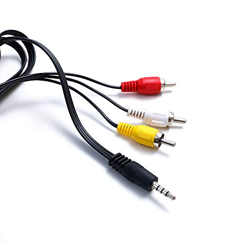 Love Your 10FT 3.5mm TRRS to 3 RCA Stereo Audio Video AUX Cable, Camcorder AV Video Output Cable 1/8" to 3 RCA Cord