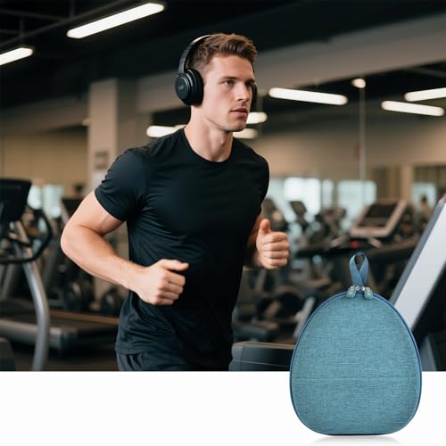 GWCASE Headphone Travel Case with Secure Strap and Accessory Pocket, Green | Hard Shell Protection, Fits Most Foldable Over-Ear Headphones, 7.87 x 6.8 x 0.9 in Interior, for Music Fans, Case Only - color: Green