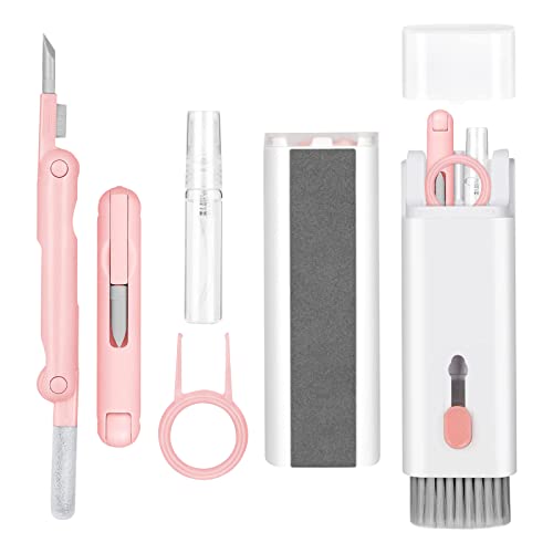 7-in-1 Electronic Cleaner Kit,Keyboard Cleaner,Laptop Cleaner Kit for Monitor, Cell Phone, Headset, Lego, Laptop Camera Lens (Pink) - color: Pink