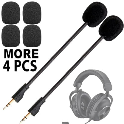 2Pcs Replacement Gaming Microphone - Compatible with Logitech G PRO X2, G PRO X Wireless, and G Pro Wired Gaming Headsets, Detachable, Advanced Noise Cancellation