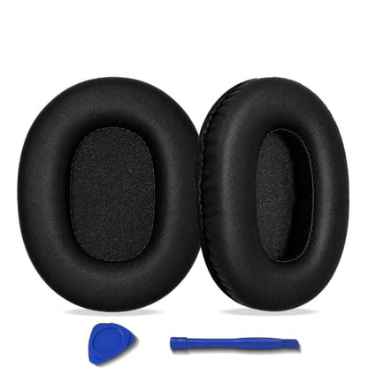 Replacement Ear Pads for Sony MDR-7506 MDR-V6 MDR-V7 MDR-CD900ST Headphones, Protein Leather Earpads Cushions with Memory Foam, Extra Thick Ear Cups for Studio Monitor Headset, 1 Pair-Black