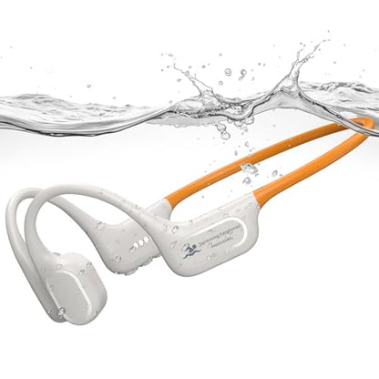 Bone Conduction Swimming Headphones, IP68 Waterproof Earbuds with 32GB MP3, Bluetooth 5.4 Open Ear Sport Earphones, Underwater Headphones for Swimming, Running, Cycling, Marathon-SurfAudio