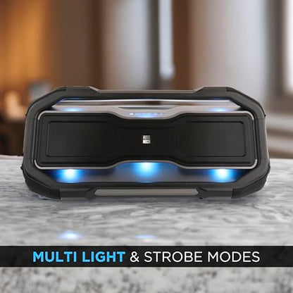 Altec Lansing - Portable Bluetooth Speaker, Waterproof IP67 - color: Steel Grey