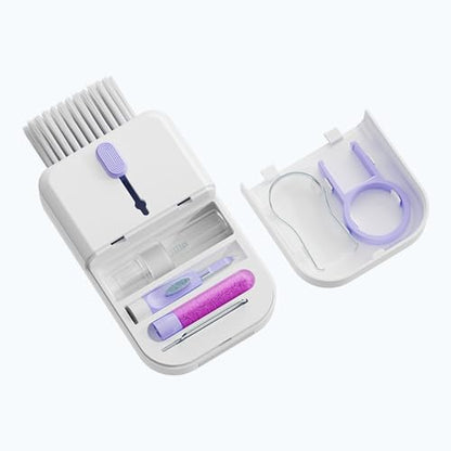 Keyboard Cleaning Brush Laptop Cleaner, 10-in-1 Computer Screen Cleaning Accessories for iPad iPhone, Purple - color: Purple