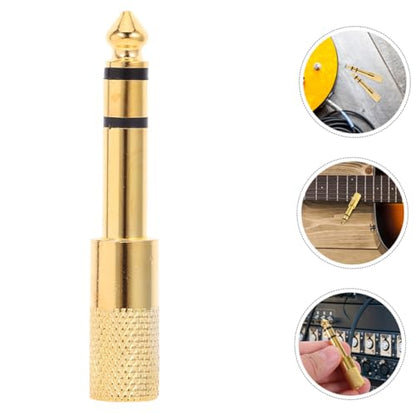 4pcs Gold Plated Audio Adapter 6.5mm Male to 3.5mm Female Headphone Jack Converter for Microphone and Guitar Stereo Adapter for Headphones and Audio Devices