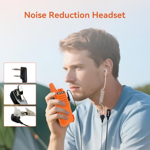 Retevis RT22 Walkie Talkies, Portable FRS Two Way Radio with Earpiece - color: Orange