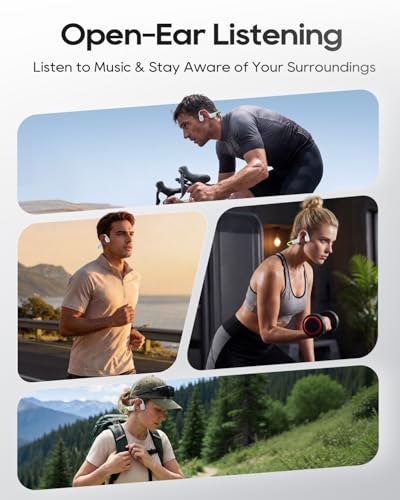 aigo Bone Conduction Headphones for Swimming, GS08MAX Open-Ear Headphones Hybrid Bone Air Conduction Earbuds IP68 Waterproof with 32GB MP3, Bluetooth 6.0 Wireless, 8H Battery
