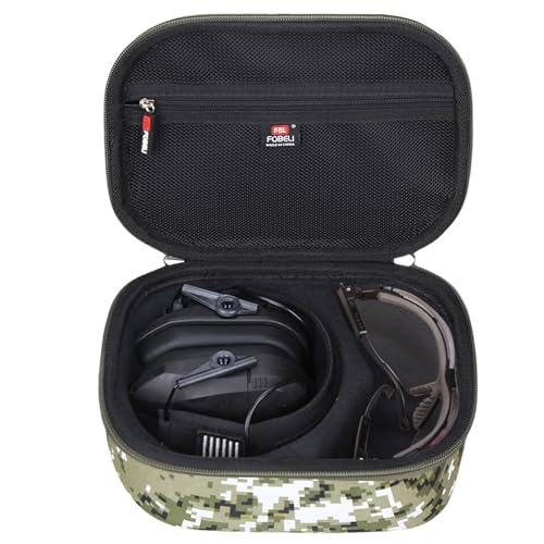 FBLFOBELI Hard Case for Walker's Razor Slim/Howard Leight Shooting Ear Protection Electronic Shooting Muffs Earmuff - color: Camouflage
