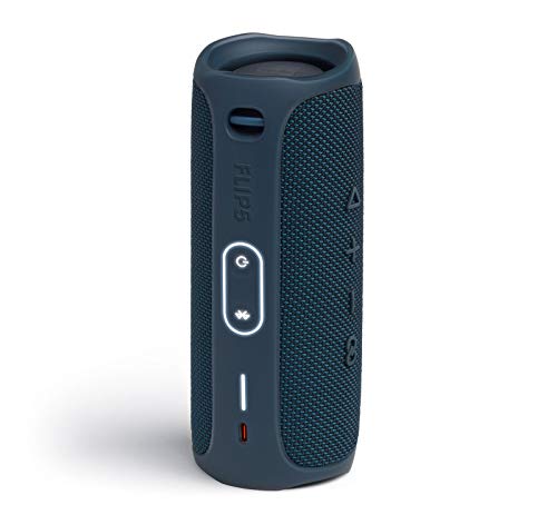 JBL Flip 5 Portable Bluetooth Speaker - Ocean Blue (JBLFLIP5BLUAM) (Renewed) - color: blue