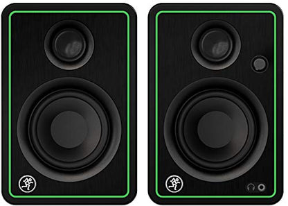 Focusrite Scarlett 4i4 USB-C Audio Interface Studio Bundle with Mackie CR3-X Monitors Condenser Microphone Headphones Boom Stand Pop Filter XLR and TRS Cables and Production Software