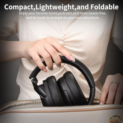 Hybrid Active Noise Cancelling Headphones, Wireless Over Ear Bluetooth - color: Black