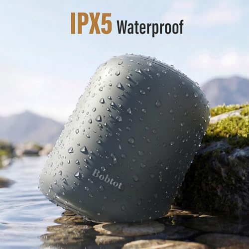 Bobtot Portable Bluetooth Speakers, 24H Playtime, TWS Pairing, Darkgray
