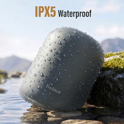 Bobtot Portable Bluetooth Speakers, 24H Playtime, TWS Pairing, Darkgray