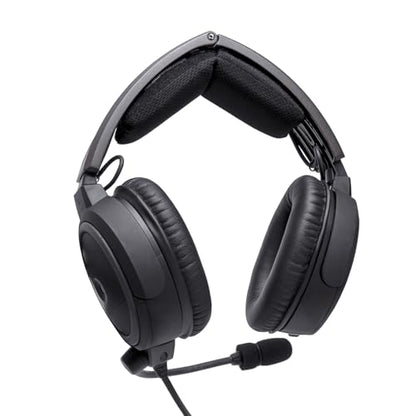 Replacement Ear Pads Upgrade Headband Cushion Pad Compatible with Bose A20 Aviation Headset, Protein Leather, Noise Isolation Memory Foam, Including Foam Filter Inserts, 3 Mic Covers