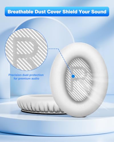 Earpads for Bose Quiet Comfort QC 35 / QC35 ii / QC25 / QC15 Headphone - color: White