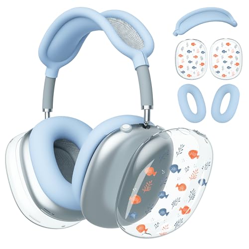 for AirPods Max Headphones Fish Ear Covers for AirPods Max 2 - color: Fish A/Blue