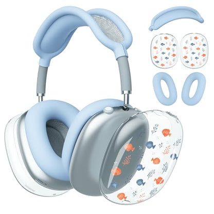 for AirPods Max Headphones Fish Ear Covers for AirPods Max 2 - color: Fish A/Blue