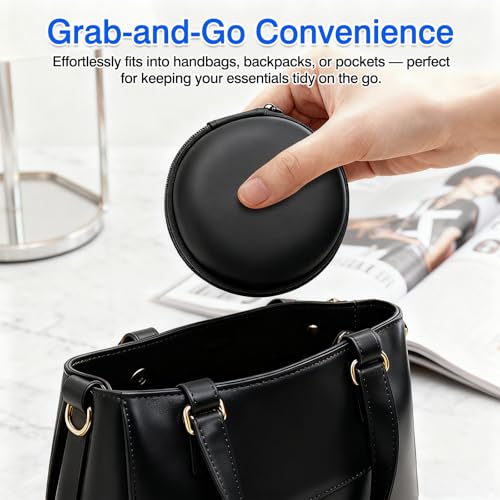 Hard Shell Earphone Carrying Case – Protective Headphone & Earbud Storage Pouch with Soft Microfiber Lining for Travel and Daily Use