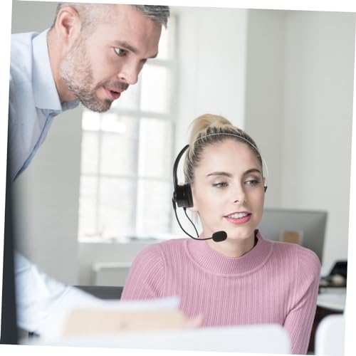 LABRIMP USB Computer Earphone with Microphone Noise Cancelling Gaming Headset Comfortable Single Ear Courses Skype Chats and Call Centers
