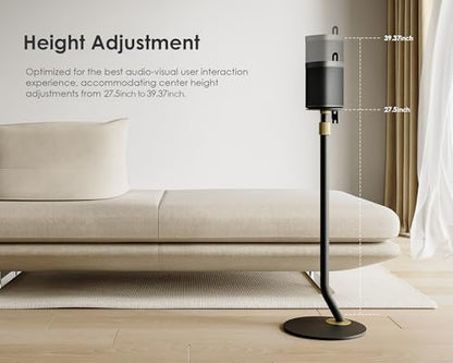 FITUEYES Universal Speaker Stand Pair, with Height Adjustable, Black,1 Pair - color: Black