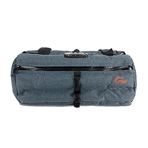 Skunk Duffle bag Medium 16"- Smell Proof - With combo lock - PATENT PENDING (Blue Navy, 16"x7.5") - color: Blue Navy