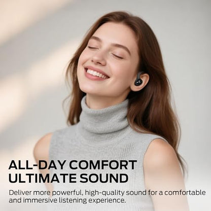 Monster N-Lite 216 Wireless Earbuds, Sports Earbuds with Earhooks, Noise Cancelling Headset, Stereo Deep Bass Over Ear Buds 48H Playtime, IPX6 Waterproof Earphones for Sports/Running/Workout（Black）