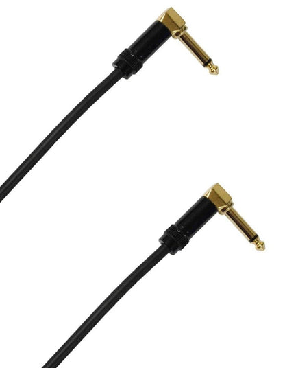 Audio2000'S E27150P2 Two-Pack 50-Feet Gold-Plated 1/4-Inch TS Right Angle to Gold-Plated 1/4-Inch TS Right Angle Audio/Patch/Stage/Recoding/Instrument Cables (Total Two 50-Feet Cables)