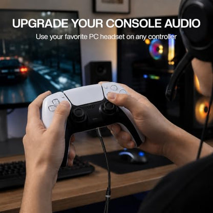 3.5mm Headphone and Mic Splitter Adapter, Gaming Headset Y Splitter Cable