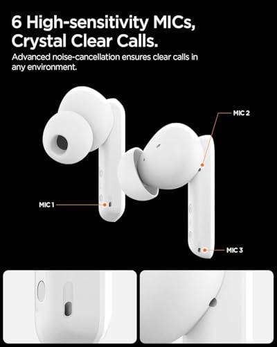 Spigen True Wireless Earbuds, Active Noise Cancellation Bluetooth Earbuds | 30H Playtime, EQ Customizing App, 6 Mics, Gaming Mode, LCP Graphene Driver - Black - color: Black