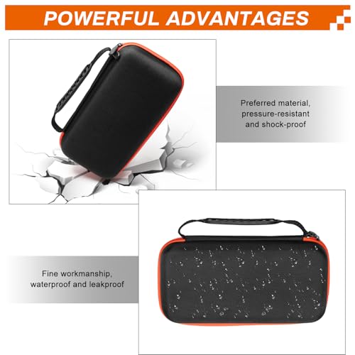 Wireless Microphone Case Compatible with JBL Wireless 2 Microphone, Wireless Mic Case with 2 Zippers Handheld Dual Mic Travel Bag Made of EVA Black Portable Mic Storage Bag for Singing