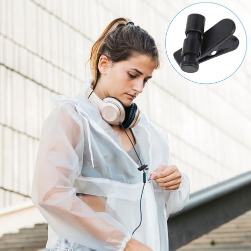 5 Pack Headphone Clips Headset Cable Clips for Earphone Wire Clips Cable Cord Clamp Hooks Collar Clamp Clothing Clips Earphone Winder Earbud Cable Clip Clamp Hooks, Fixing 2-4mm Headphone Wire