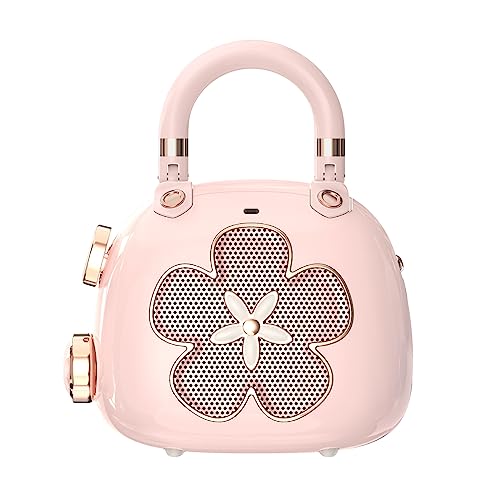 DOSS Candy 2-in-1 Mini Bluetooth Speaker, Loud Audio, Cute Backpack Charm - color: Light Pink