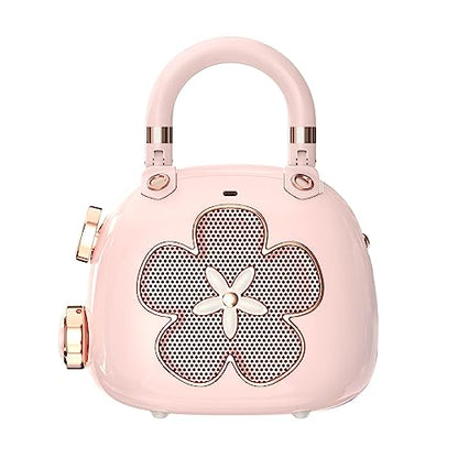 DOSS Candy 2-in-1 Mini Bluetooth Speaker, Loud Audio, Cute Backpack Charm - color: Light Pink