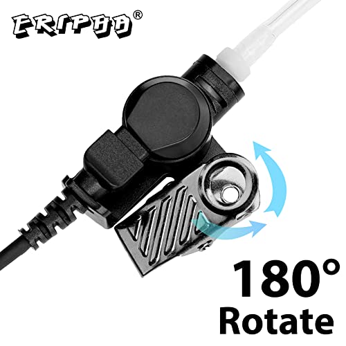 2-Pin Earpiece with PTT Mic for UV-5R/BF Series & Kenwood TK | 2-Way Radio Headset