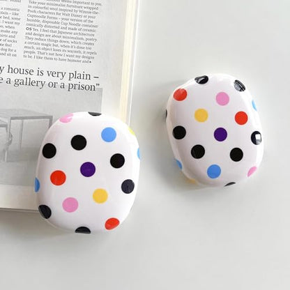 Case Compatible with AirPods Max Headphones, Soft TPU Cute Colorful Polka Dots Anti-Scratch Protective Ear Cup Covers Headphone Cases for Woman Kids - color: Colorful polka dots