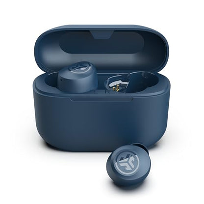 JLab Go Air Pop+ True Wireless Earbuds, in Ear Headphones, Bluetooth Earphones, 35H Playtime Ear Buds, Bluetooth Earbuds with Microphone, USB-C Charging Case, Dual Connect, EQ3 Sound, Navy Blue | Bluetooth Earbuds, In Ear Wireless with Microphone, Chargin