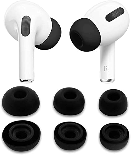 Eartips & Earhooks Compatible with AirPods Pro, Over-Ear 2 Pairs TPU Ear Hook & 2 Pairs Anti Slip Silicone Ear Hooks & 3 Pairs S/M/L in-Ear Tips, Compatible with AirPods Pro 1+1+2S+3 Black - color: Black