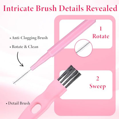 Sibba 20Pcs Cell Phone Cleaning Kit Mini Brushes with Large Brush | Anti-Clogging, Cleaning Cloth, Nylon, Charging Port Cleaner Kit, for USB-C Charging Port, Phone Speaker, Earbuds Tools