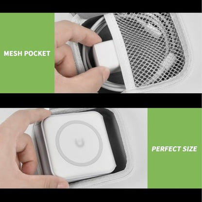 Hard Case for UCOMX/Hicober 3-in-1 Charger, Box Only | Hard shell case for UCOMX, Hicober, Iseyyox, LISEN and RTOPS 3-in-1 charger users, with divider and mesh pocket - color: White