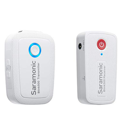 Saramonic Ultracompact 2.4 GHz Wireless Clip-On Mic System w/Lav & Dual-Reciever for Cameras & Mobile (Blink 500 B1) - size: Blink 500 B1W