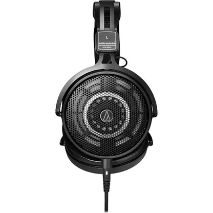 Audio-Technica ATH-R50x Open-Back Reference Headphones with Full-Sized Hard Headphone Case & Cloth (3 Items)