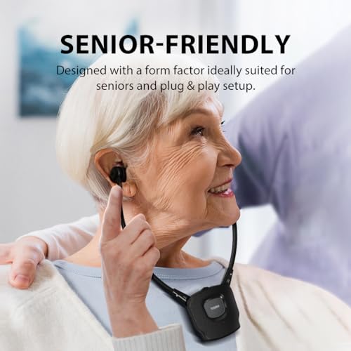 Avantree HT381 - Wireless TV Earbuds with RF Transmitter | TV earbuds with optical and AUX support plus left-right balance and volume.