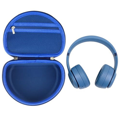 Hard Travel Case Compatible with Beats Solo 4, Studio Pro, Solo 3, Studio 3, Solo 2,Over Ear Headphone Case with Storage Cable Bag Strap (Blue) - color: Blue