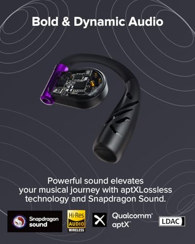 Cleer ARC II Gaming Earbuds - True Wireless Open Ear Headphones, Ultra-Low Latency, Snapdragon Sound, Bluetooth 5.3, USB-C Dongle, 35Hr Battery, Compatible with PS4, PS5, PC, Switch, Black