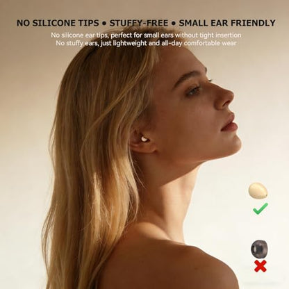 Xmenha Tiny Mini Invisible Earbuds Wireless Bluetooth Small Invisible Headphones Ear Buds for Sleeping Smallest Micro Hidden Small Discreet Earbuds for Work - color: Skin