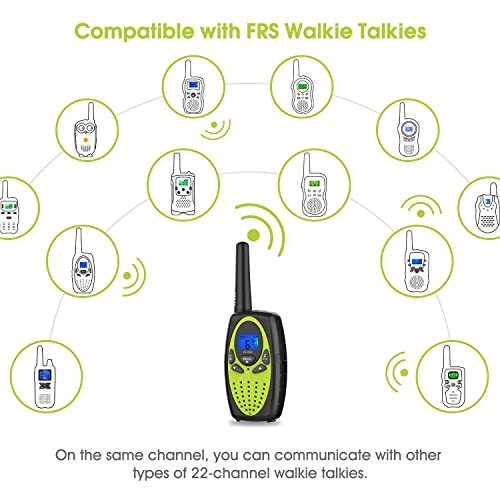Topsung Walkie Talkies Long Range, M880 FRS Two Way Radio for Adults with LCD Screen/Resistance Wakie-Talkies with Noise Cancelling for Men Women Outdoor Adventures Cruise Ship (Blue and YellowGreen) - color: Blue & YellowGreen