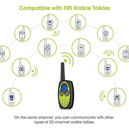 Topsung Walkie Talkies Long Range, M880 FRS Two Way Radio for Adults with LCD Screen/Resistance Wakie-Talkies with Noise Cancelling for Men Women Outdoor Adventures Cruise Ship (Blue and YellowGreen) - color: Blue & YellowGreen
