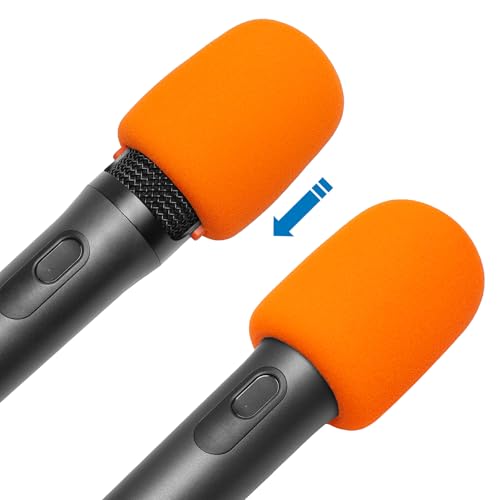 4-Pack Foam Mic Cover Compatible with FIFINE Karaoke Microphone, FIFINE UHF Dual Channel Wireless Handheld Microphone MAONO USB/XLR Podcast Dynamic Microphone HD300T, Windscreen Pop Filter