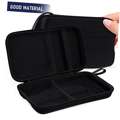 Kisangel Portable Dual Microphone Storage Bag with Padded Dividers and Receiver Compartment Compact Hard Case for Travel and Organized Mic Protection